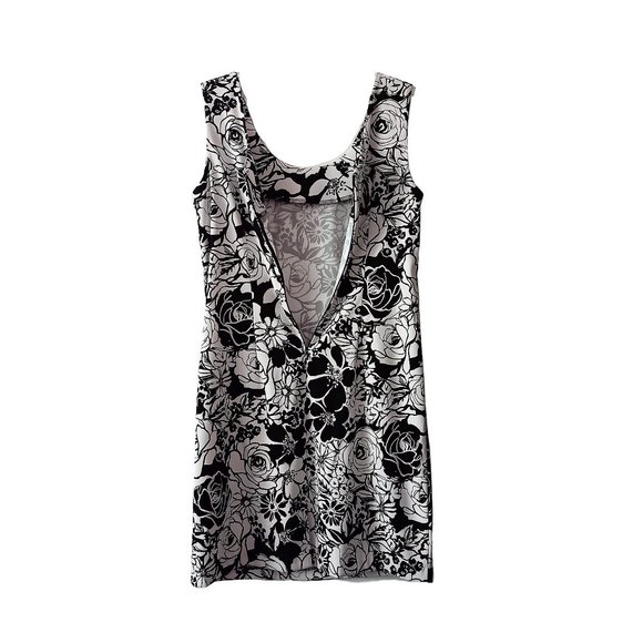 Women Connected Apparel White & Black Floral Dress- Size 14 - Picture 3 of 6